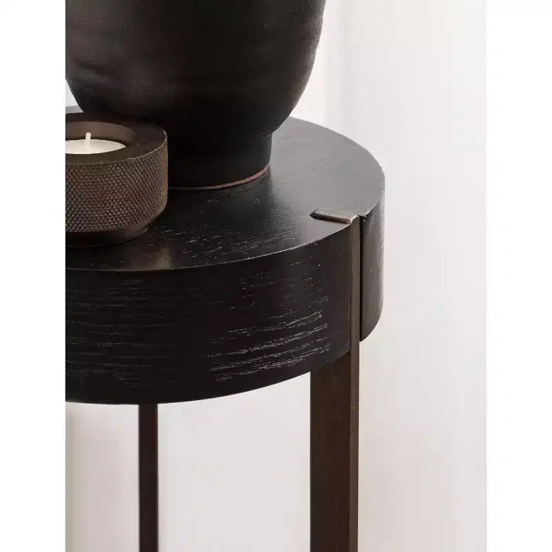 Kate and Laurel Tavolino Rovin in Legno e Metallo, 22.86x22.86x55.88 cm, Nero