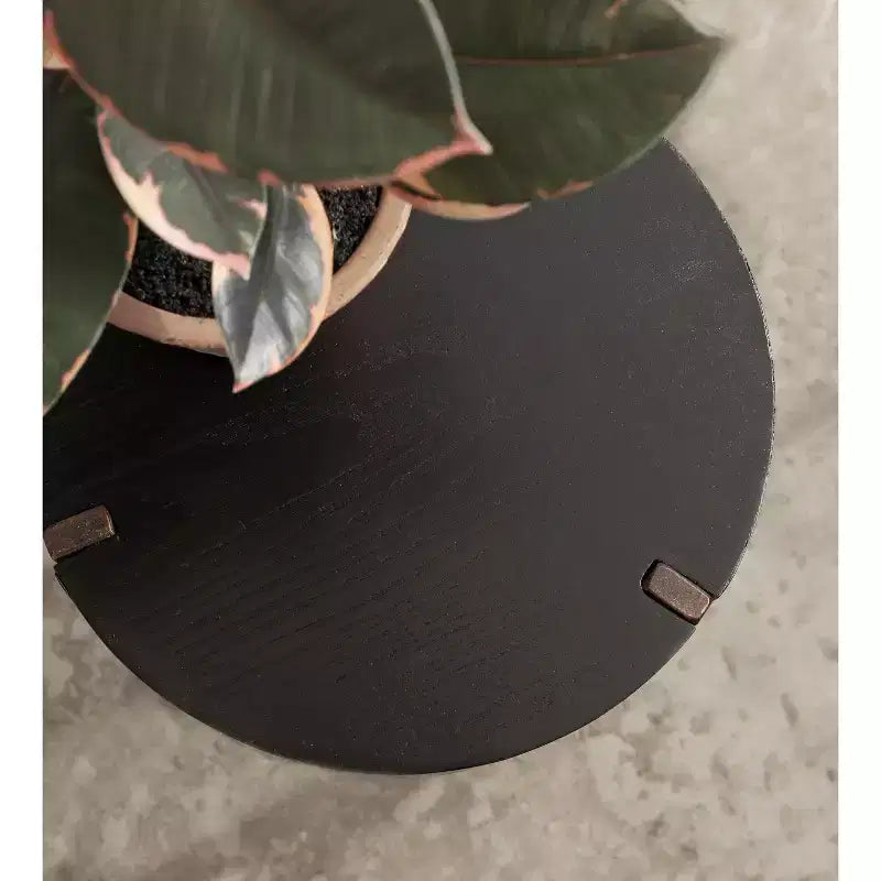Kate and Laurel Tavolino Rovin in Legno e Metallo, 22.86x22.86x55.88 cm, Nero