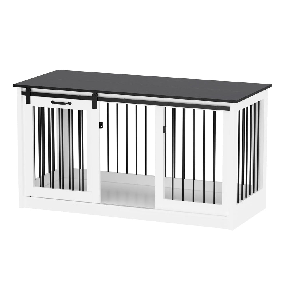 Pet Residence with Iron Tube Reinforcement Stylish & Sturdy Dog Crate